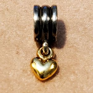 Pandora two toned heart charm